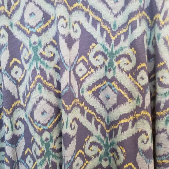 FRESH PRODUCE Blue Ikat Surfside Print Moonlight Blue Maxi Skirt, Size Small - Picture 3 of 12